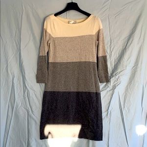 Banana republic grey striped sweater dress